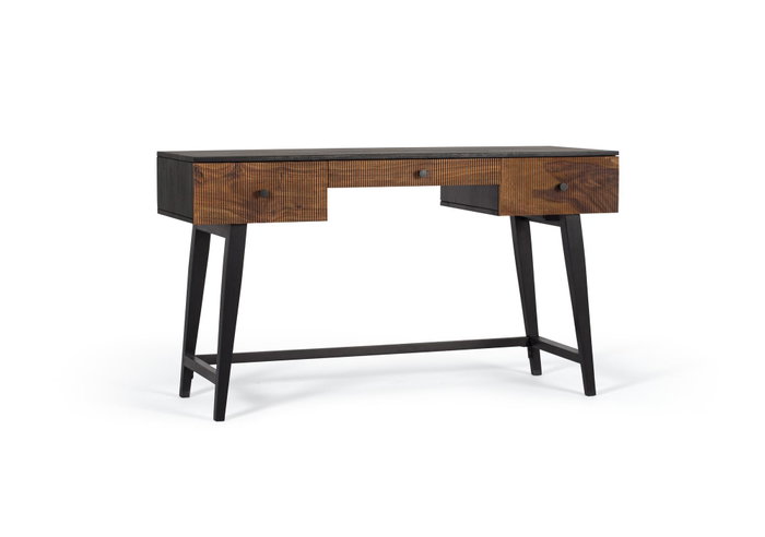 GINER Y COLOMER Escritorio de Madera de Palisandro y Metal Marrón 132 cm