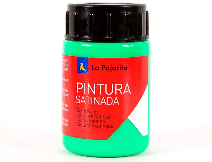 La Pajarita Pintura Látex Verde Césped 35 ml Acabado Satinado Fácil Limpieza