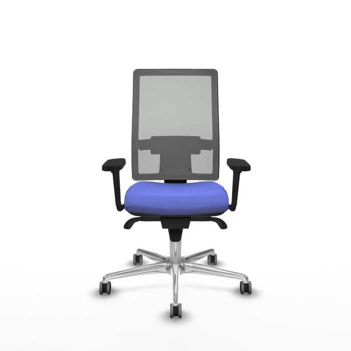 PIQUERAS Y CRESPO Silla de oficina Horna con mecanismo Sincro, Azul claro y Gris