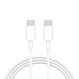 Generico Cable USB-C a USB-C (M/M) 6A de Carga Rápida y Datos, 1 Metro, Blanco