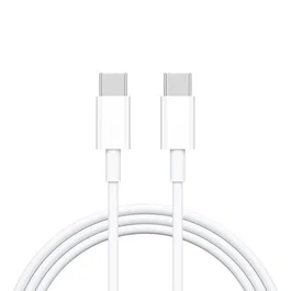 Generico Cable de carga + datos USB-C a USB-C 6A 1m blanco