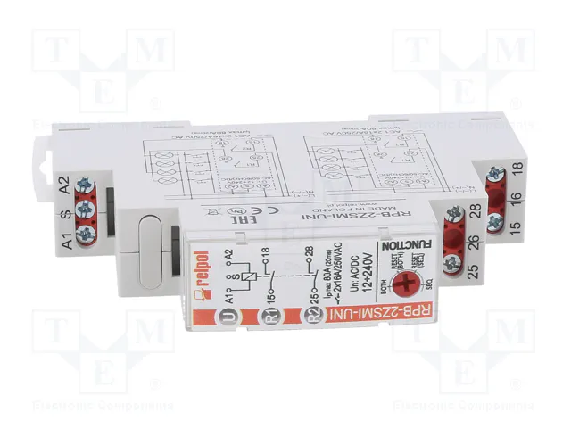 RELPOL Relé de instalación RPB biestable DPST-NO 16A