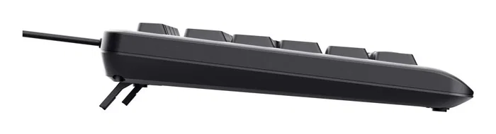 Trust Teclado Primo con Retroiluminación Ajustable, QWERTY Español, USB, Formato Completo 100% con Teclado Numérico, Negro