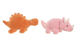 DKD Home Decor Peluche Dino Naranja Rosa 15 x 23 x 39 cm (4 Unidades)