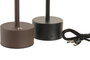 DKD Home Decor Lámpara Táctil LED de Hierro, Surtido Marrón Oscuro y Negro