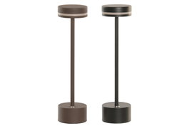 DKD Home Decor Lámpara Táctil LED de Hierro, Surtido Marrón Oscuro y Negro