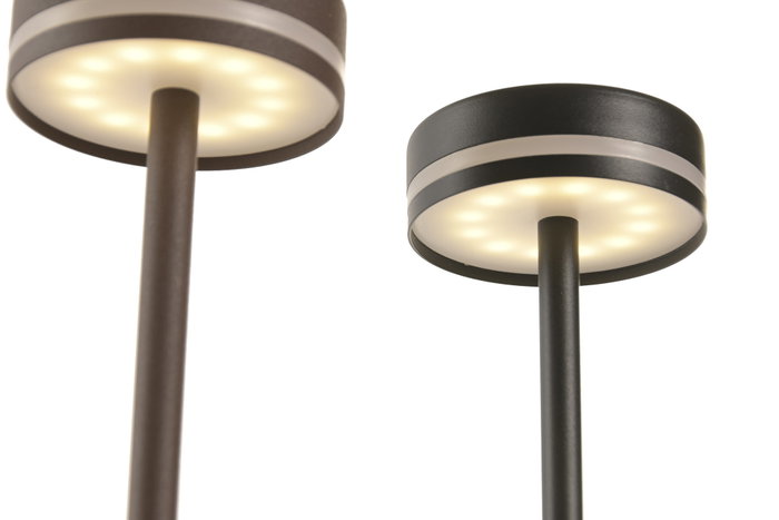 DKD Home Decor Lámpara Táctil LED de Hierro, Surtido Marrón Oscuro y Negro