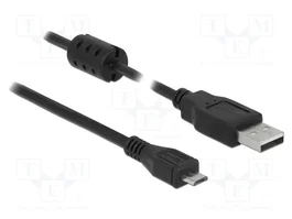 DeLOCK Cable USB 2.0 A Micro-B de 3 m, Negro
