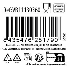 La Mediterranea Vaso Pinta 360cc ø8.1x9 cm (12 Unidades)