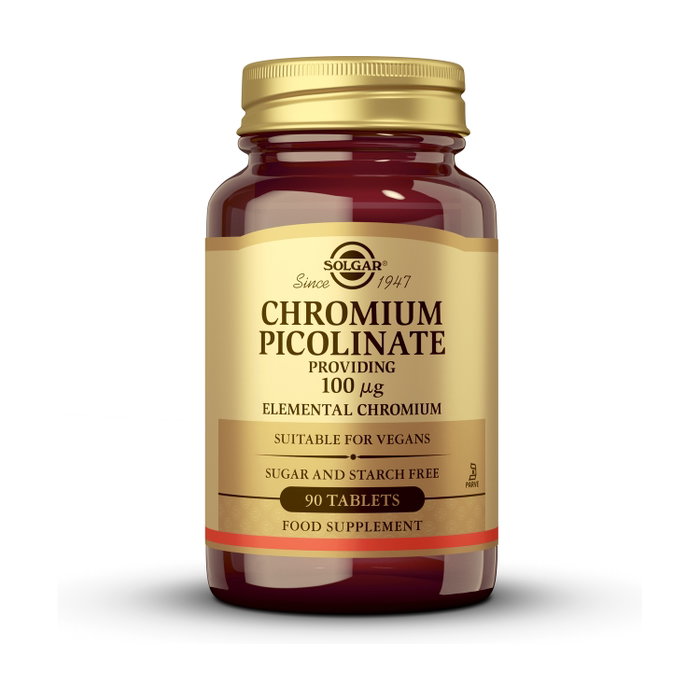 SOLGAR GTF Cromo Picolinato Sin Levadura 100mcg 90 Comprimidos
