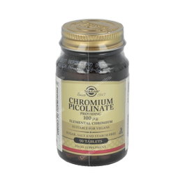 SOLGAR Picolinato de Cromo 100 mcg 90 Comprimidos