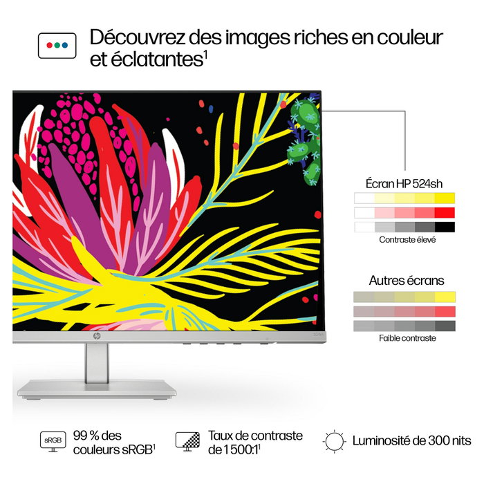 HP 524sh Monitor de 23,8 pulgadas Full HD IPS con altura ajustable HP 524sh Monitor de 23,8 pulgadas Full HD IPS con altura ajustable
