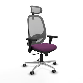 PIQUERAS Y CRESPO Silla de oficina Cilanco con mecanismo Sincro, Morado y Gris
