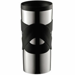 Bodum Taza térmica de viaje de acero inoxidable, 0,35 l, Negra