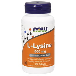 NOW L-Lisina 500mg 100 tabletas
