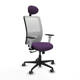 PIQUERAS Y CRESPO Silla de oficina Zulema Morada con Malla Blanca