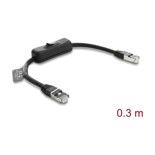 DeLOCK 81561 Cable de Red Cat6 F/UTP 0,3 m Negro