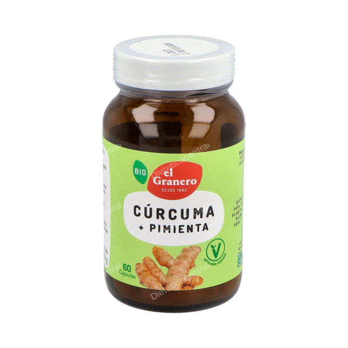EL GRANERO Cúrcuma y Pimienta Bio 60 cápsulas 440mg EL GRANERO Cúrcuma y Pimienta Bio 60 cápsulas 440mg