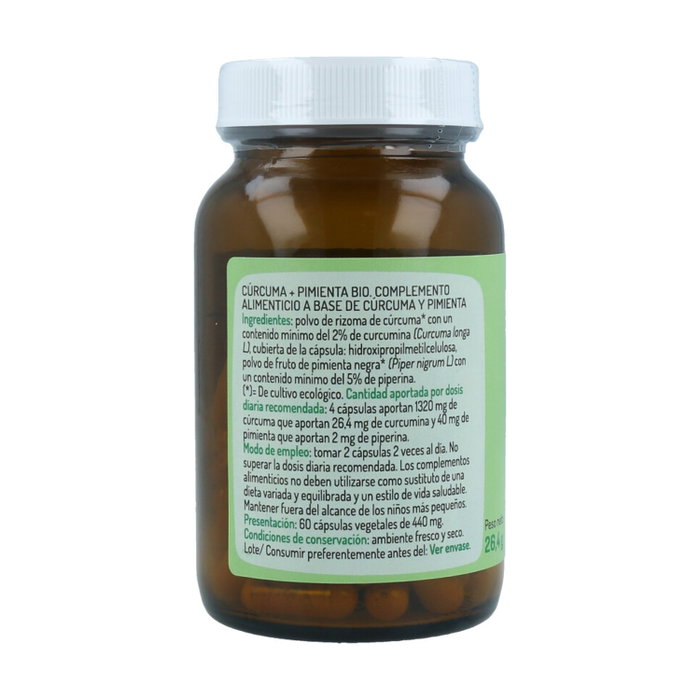 El Granero Integral Cúrcuma y Pimienta Bio 60 cápsulas 440mg El Granero Integral Cúrcuma y Pimienta Bio 60 cápsulas 440mg