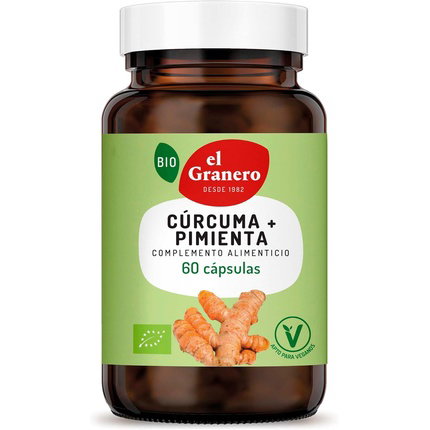 EL GRANERO Cúrcuma y Pimienta Bio 60 cápsulas
