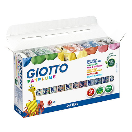 GIOTTO Patplume Plastilina Extra Suave Surtida Caja de 12 Unidades