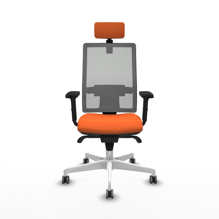 PIQUERAS Y CRESPO Silla de oficina Horna Naranja y Gris
