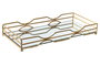 DKD Home Decor Bandeja Metal Espejo Mate Dorado 38x18x5 cm de 2 unidades