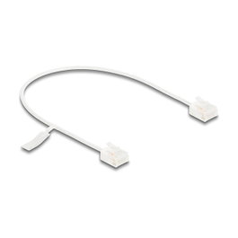 DeLOCK Cable de red RJ45 Cat.6 UTP Ultra Slim 0,3 m blanco