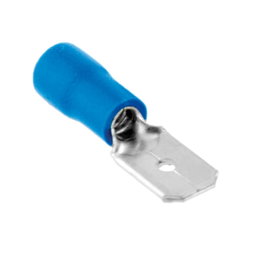 GSC Evolution Bolsa de 50 terminales enchufables macho plano 6,35/2,5mm Azul