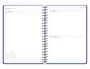 Antartik Agenda Escolar 26-27 Espiral Día Página A5+ Bilingüe Papel FSC 80g Azul Marino, Con Calendario, Horario Semanal y Bolsillo