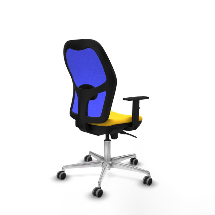 PIQUERAS Y CRESPO Silla de oficina Jorquera con mecanismo Sincro, Amarillo y Azul PIQUERAS Y CRESPO Silla de oficina Jorquera con mecanismo Sincro, Amarillo y Azul