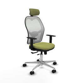 PIQUERAS Y CRESPO Silla de oficina Jorquera Verde oliva y Blanco