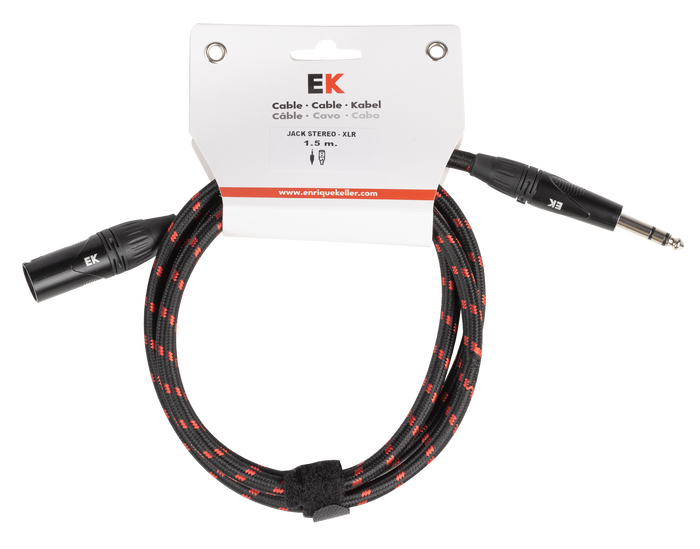 Ek Cable Audio Jack Estéreo a XLR Macho de Tela Trenzada 1,5 m Ek Cable Audio Jack Estéreo a XLR Macho de Tela Trenzada 1,5 m