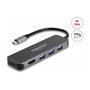 DeLOCK Concentrador USB de 3 puertos y salida HDMI 4K con USB Type-C y PD 85 W