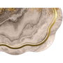 Mijölnir 21018415Bj Juego de Alfombras de Baño 50x60cm y 60x100cm, Poliéster, Antideslizante, Antibacteriano, Blanco, Visón y Dorado