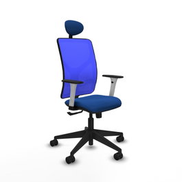 PIQUERAS Y CRESPO Silla de oficina Motilla Azul con mecanismo Sincro