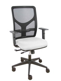 PIQUERAS Y CRESPO Silla de oficina Motilla con mecanismo Sincro/Traslack Blanco y Negro