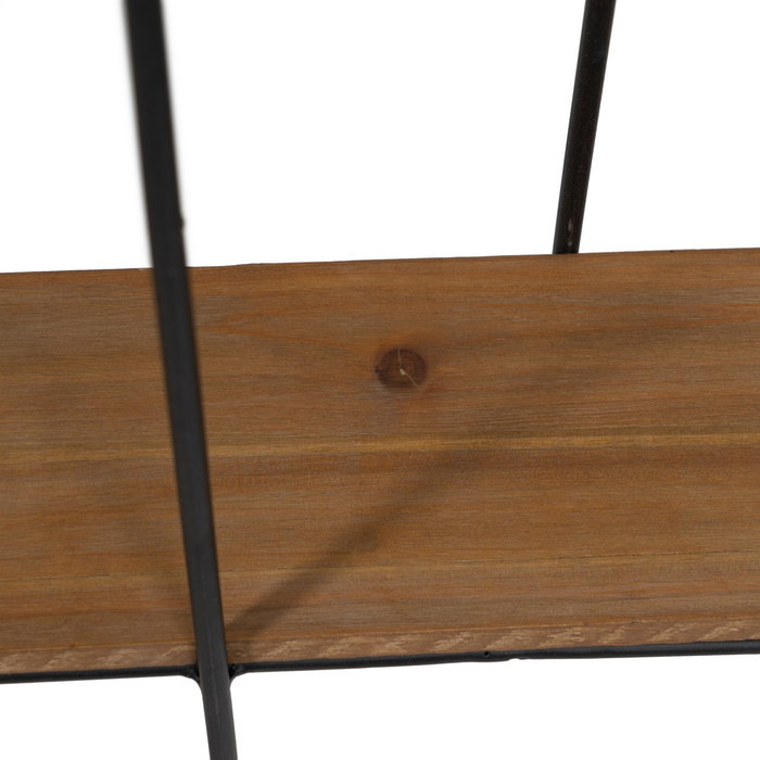 Estantería Negro-Marrón Metal Decoración 47,50 X 13 X 89 cm