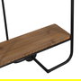 Estantería Negro-Marrón Metal Decoración 47,50 X 13 X 89 cm