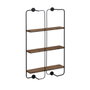Ixia Estantería de Decoración Negro-Marrón en Metal y Madera