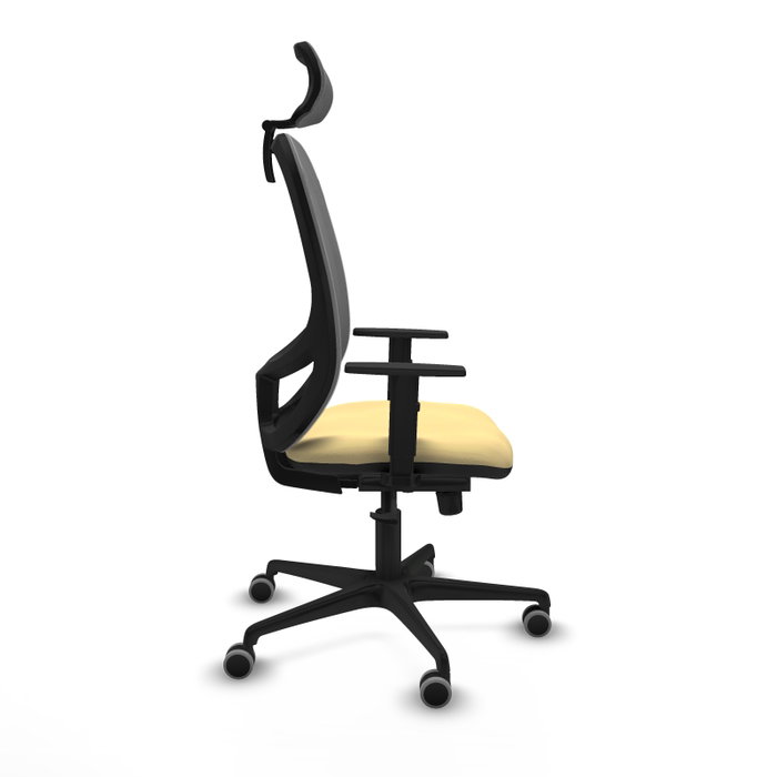 PIQUERAS Y CRESPO Silla de oficina Cilanco con mecanismo Sincro, Crema y Gris PIQUERAS Y CRESPO Silla de oficina Cilanco con mecanismo Sincro, Crema y Gris