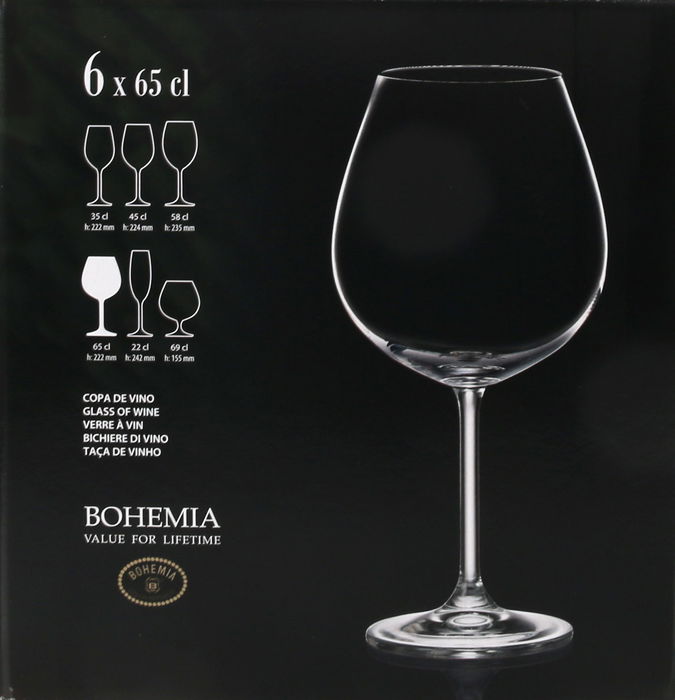 Bohemia Set 6 Copas Gran Vino "Clara" 650 cc (4 Cajas)