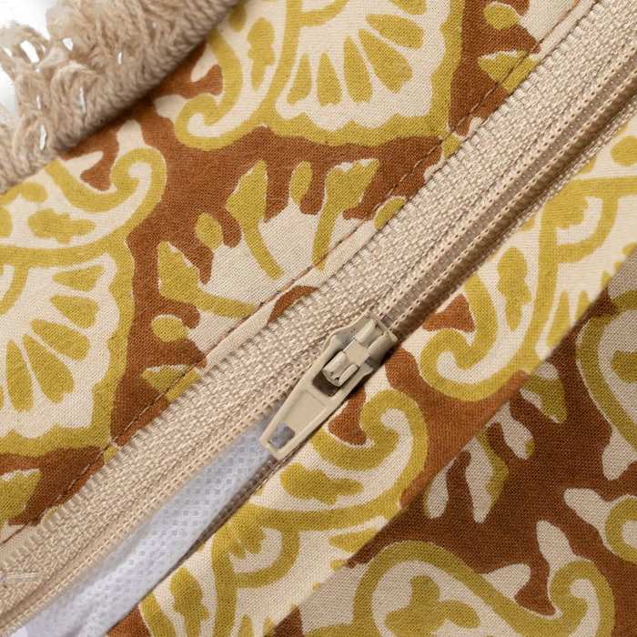 Cojín Beige-Marrón 100% Algodón 60 X 40 cm (Set de 2) Cojín Beige-Marrón 100% Algodón 60 X 40 cm (Set de 2)