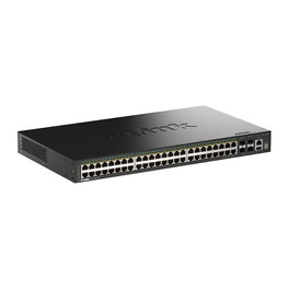 D-Link DGS-1530-52P/E Switch Gestionado L2 de 52 Puertos, 48 Puertos Gigabit PoE+ y 4 Puertos SFP+ 10G, Capacidad 176 Gbit/s, Montaje en Rack