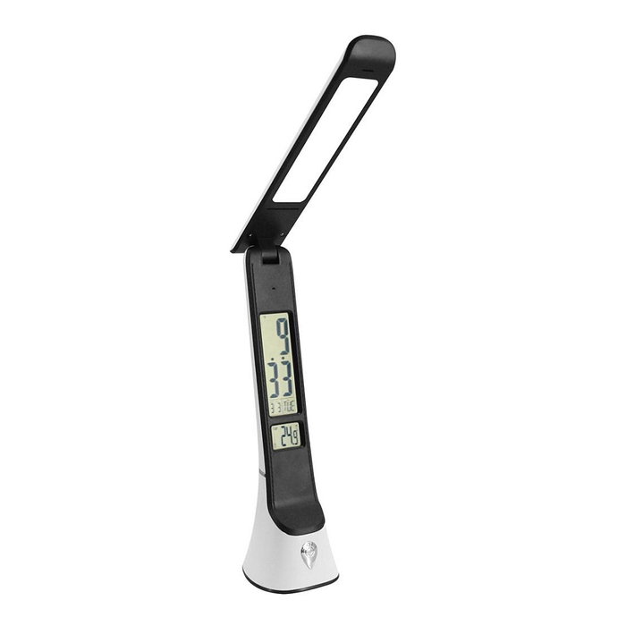 Avide Lámpara de Mesa LED Hugo con Calendario Blanco y Marrón Avide Lámpara de Mesa LED Hugo con Calendario Blanco y Marrón