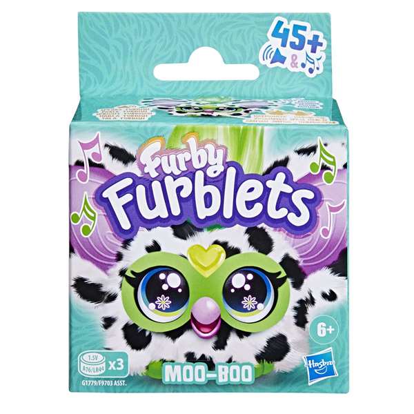 Hasbro Furby Furblets Chee-Chee - Figura Juguete Interactivo Electrónico de Colección para Niños con Sonidos en Idioma Furbish, Clip de Llavero, Incluye Pilas