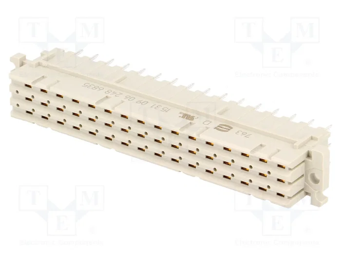 HARTING Conector DIN 41612 hembra de 48 pines, recto, THT HARTING Conector DIN 41612 hembra de 48 pines, recto, THT