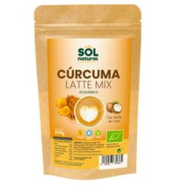 SOLNATURAL Curcuma Latte Mix Con Leche De Coco 200Gr.Bio Sg Bebida Vegana Sin Gluten Ecológica