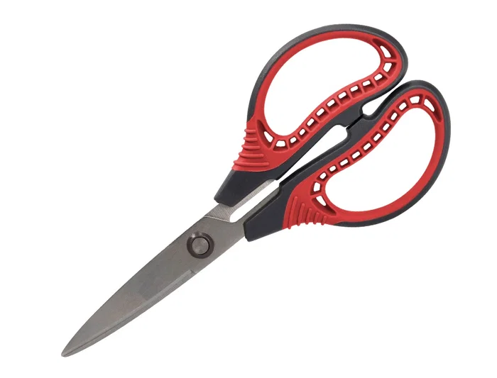 Liderpapel Tijera Titanio Hoja Curva 16.5 cm Durabilidad y Facilidad de Corte con Funda Protectora