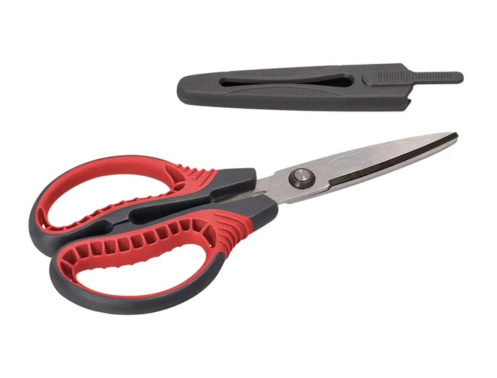 Liderpapel Tijera Titanio Hoja Curva 16.5 cm Durabilidad y Facilidad de Corte con Funda Protectora